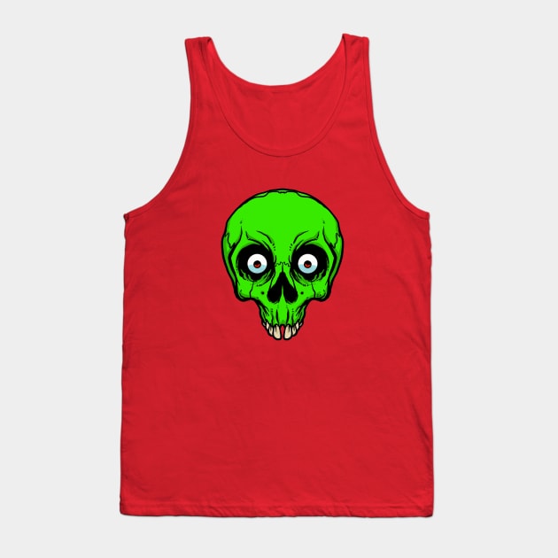 skull Tank Top by RealmsOfNowhere